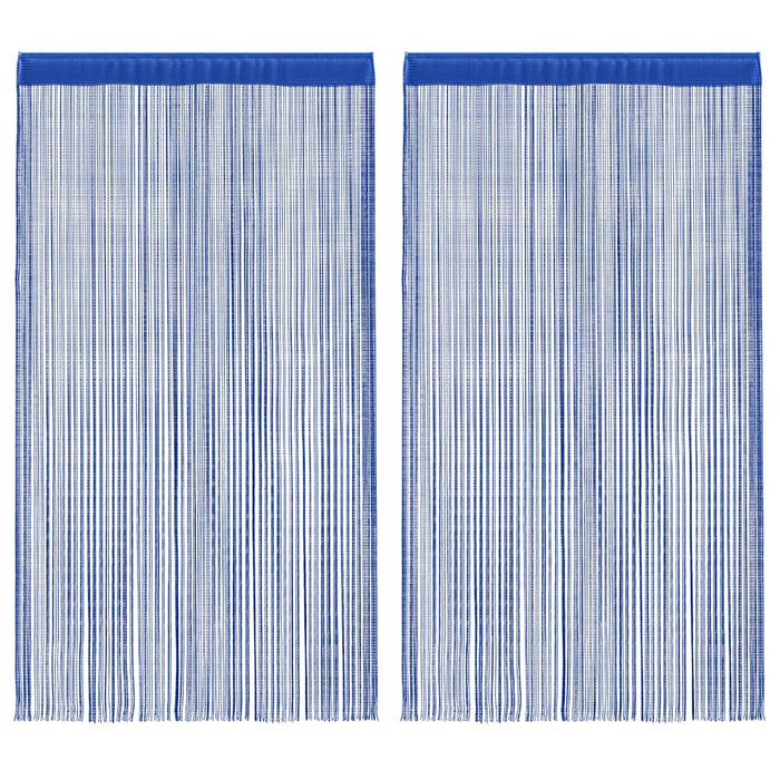 Draperii cu franjuri, 2 buc., 100 x 250 cm, albastru - WALTI WALTI