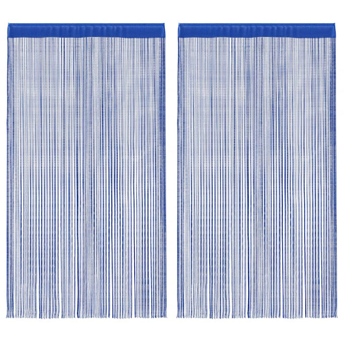 Draperii cu franjuri, 2 buc., 140 x 250 cm, albastru - WALTI WALTI