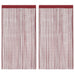 Draperii cu franjuri, 2 buc., 100 x 250 cm, roșu burgund - WALTI WALTI