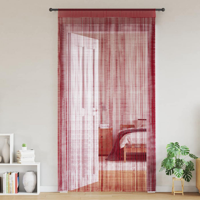 Draperii cu franjuri, 2 buc., 100 x 250 cm, roșu burgund - WALTI WALTI