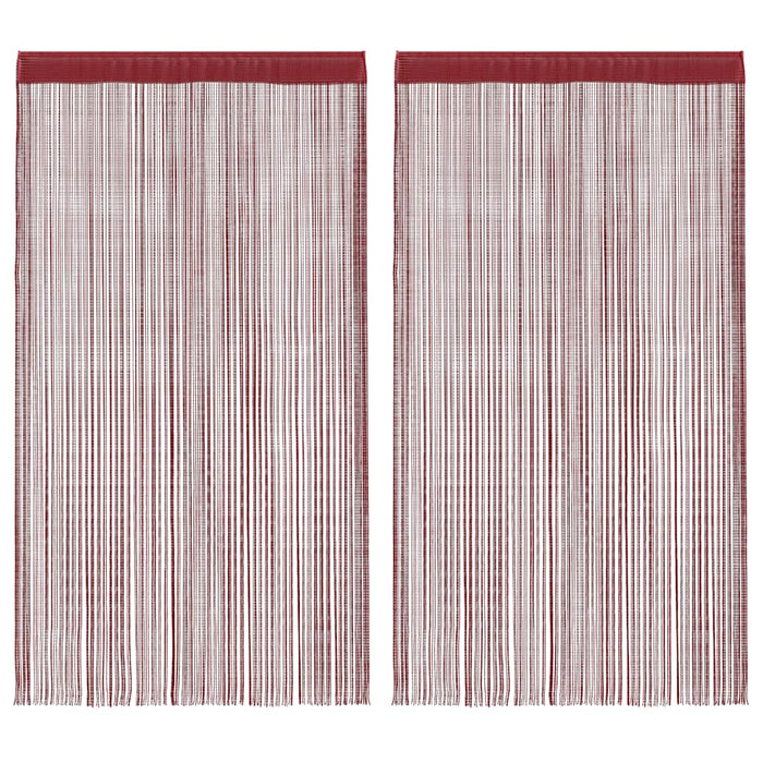 Draperii cu franjuri, 2 buc., 140 x 250 cm, roșu burgund - WALTI WALTI