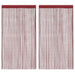 Draperii cu franjuri, 2 buc., 140 x 250 cm, roșu burgund - WALTI WALTI