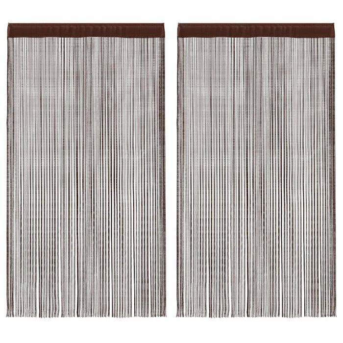 Draperii cu franjuri, 2 buc., 140 x 250 cm, maro - WALTI WALTI