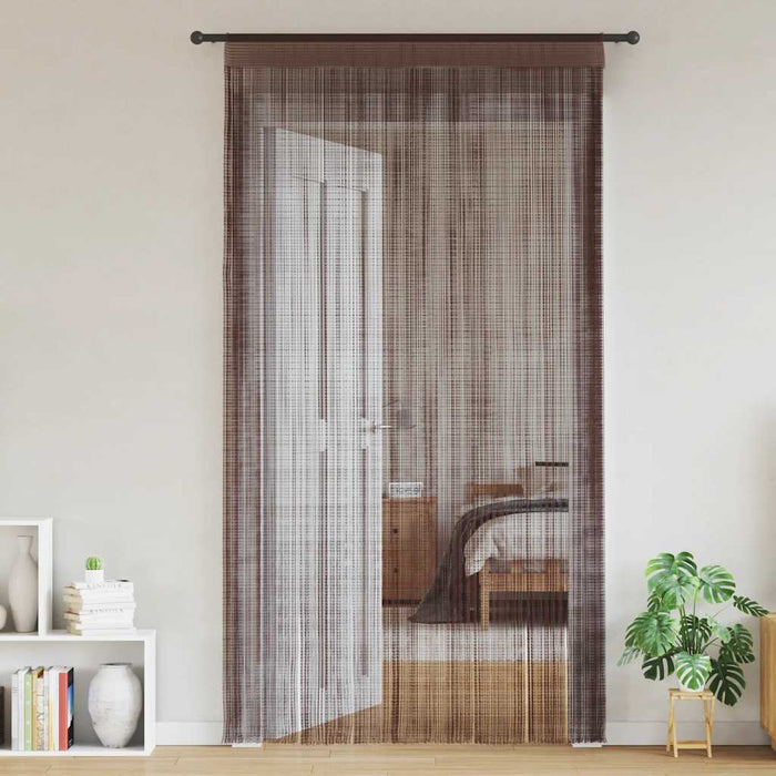 Draperii cu franjuri, 2 buc., 140 x 250 cm, maro - WALTI WALTI