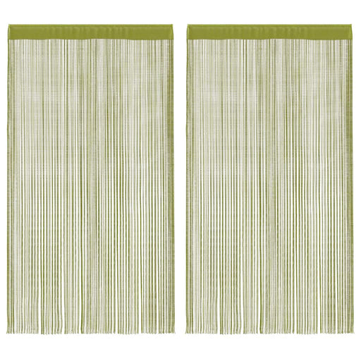 Draperii cu franjuri, 2 buc., 140 x 250 cm, verde - WALTI WALTI