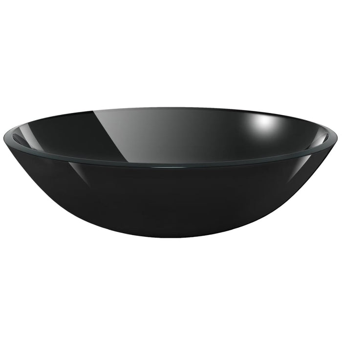 Chiuvetă de baie din sticlă călită, 42 cm, negru - WALTI WALTI
