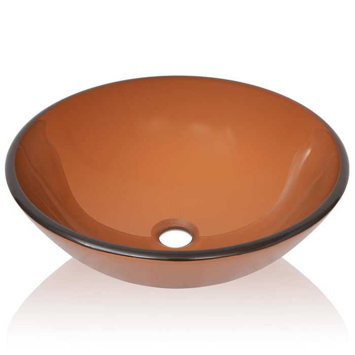 Chiuvetă din sticlă securizată, 42 cm, maro - WALTI WALTI
