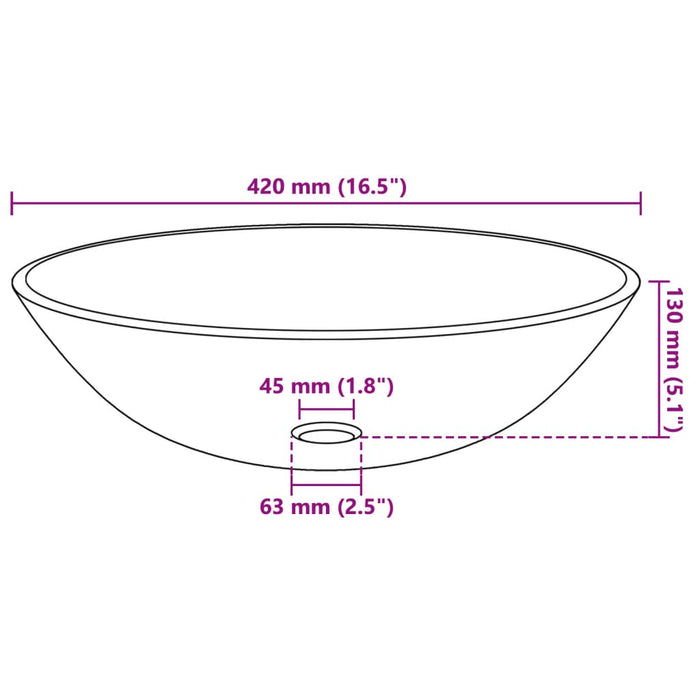 Chiuvetă din sticlă securizată, 42 cm, auriu WALTI