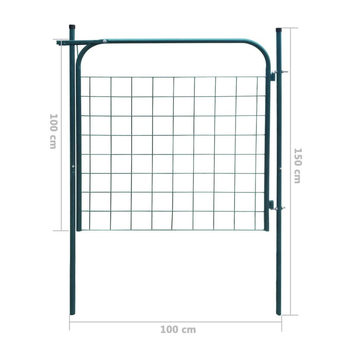 Poartă pentru gard de gradină 100 x 100 cm verde - WALTI WALTI