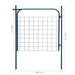 Poartă pentru gard de gradină 100 x 100 cm verde - WALTI WALTI