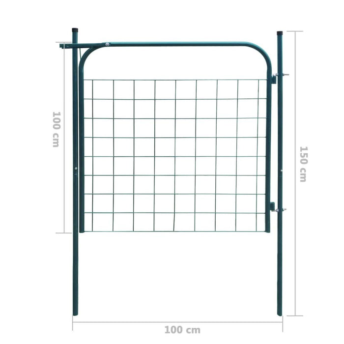 Poartă pentru gard de de gradină 100 x 100 cm antracit - WALTI WALTI