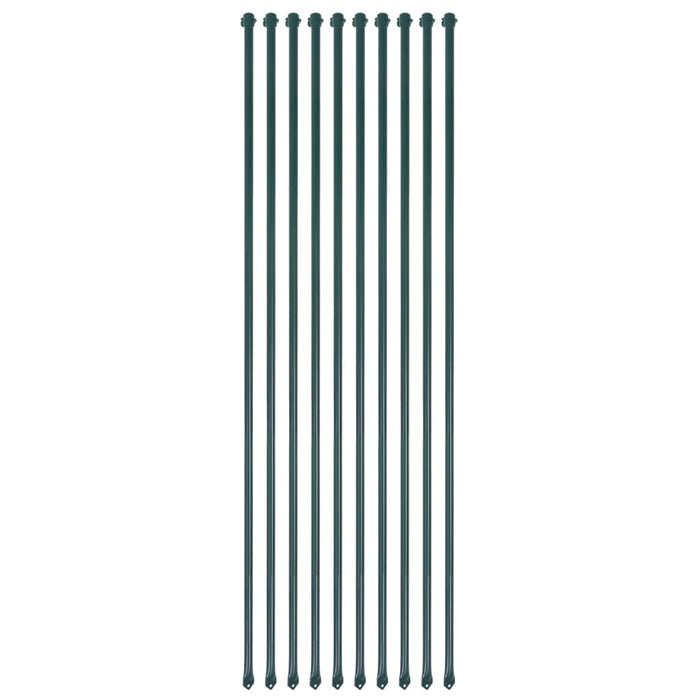 Țăruși grădină, 10 buc, 1,5 m, metal, verde - WALTI WALTI