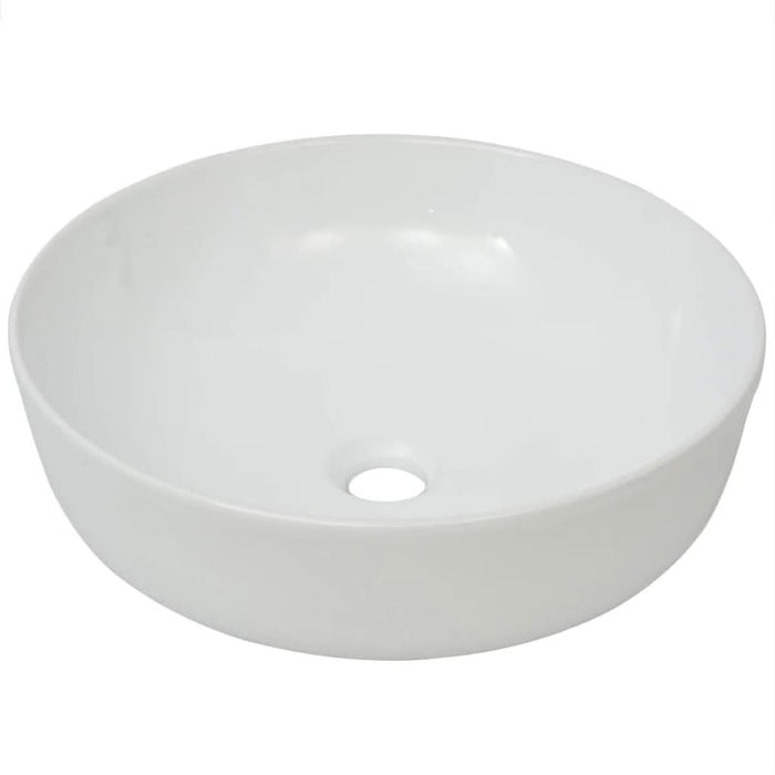 Chiuvetă de baie din ceramică, rotundă, 41,5 x 13,5 cm, alb - WALTI WALTI