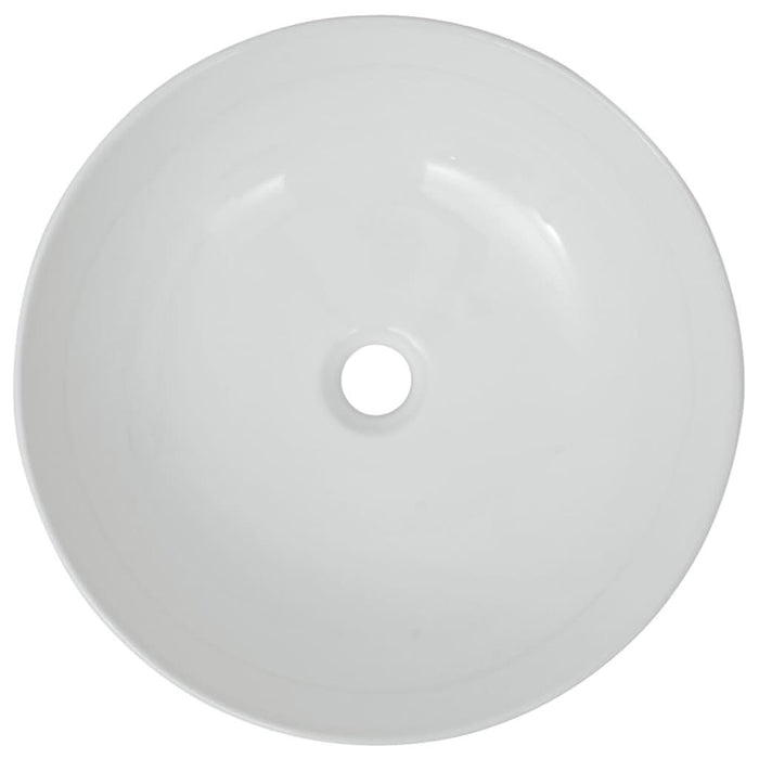 Chiuvetă de baie din ceramică, rotundă, 41,5 x 13,5 cm, alb - WALTI WALTI