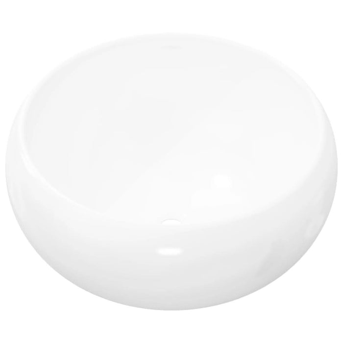 Chiuvetă de baie rotundă, alb, 40 x 15 cm, ceramică - WALTI WALTI