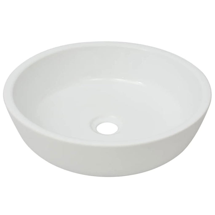Chiuvetă de baie din ceramică, rotundă, 42 x 12 cm, alb - WALTI WALTI
