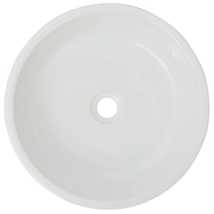 Chiuvetă de baie din ceramică, rotundă, 42 x 12 cm, alb - WALTI WALTI