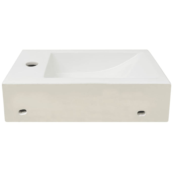 Chiuvetă ceramică dreptunghiulară cu preaplin 46x25,5x12 cm alb - WALTI WALTI