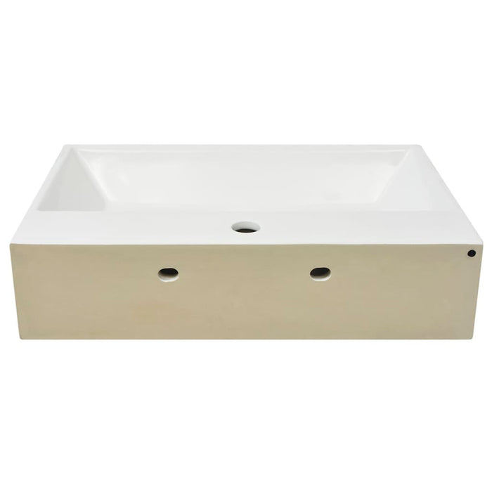 Chiuvetă cu orificiu robinet, ceramică 60,5x42,5x14,5 cm, alb - WALTI WALTI