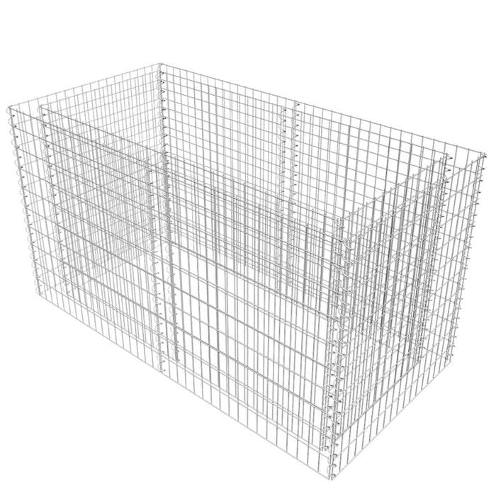 Strat înălțat gabion, argintiu, 180 x 90 x 100 cm, oțel - WALTI WALTI