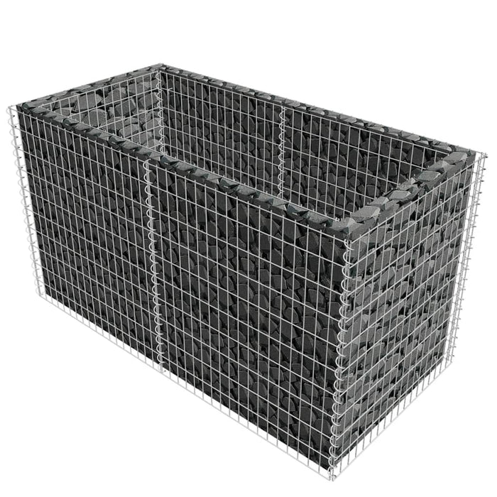 Strat înălțat gabion, argintiu, 180 x 90 x 100 cm, oțel - WALTI WALTI