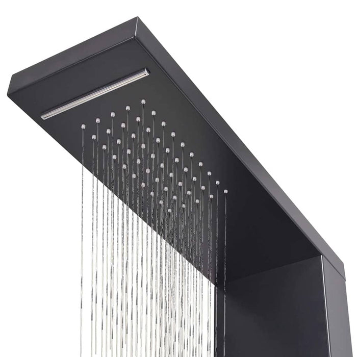 Sistem panel de duș din aluminiu, negru mat - WALTI WALTI