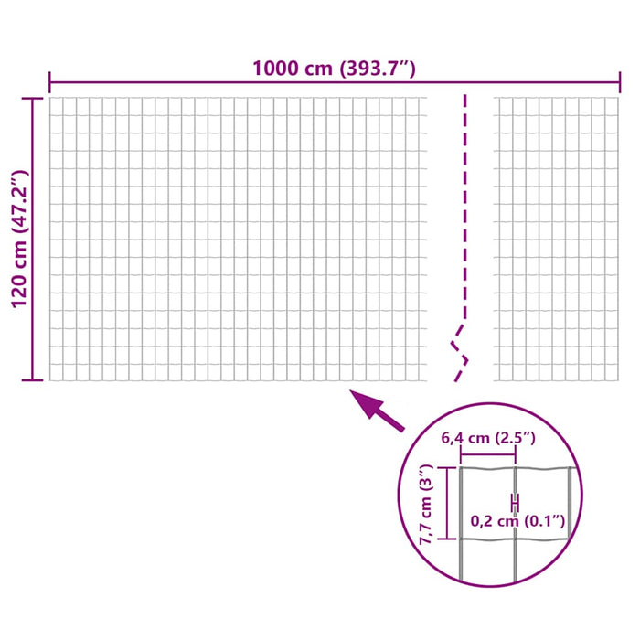 Euro gard, gri, 10 x 1,2 m, oțel - WALTI WALTI