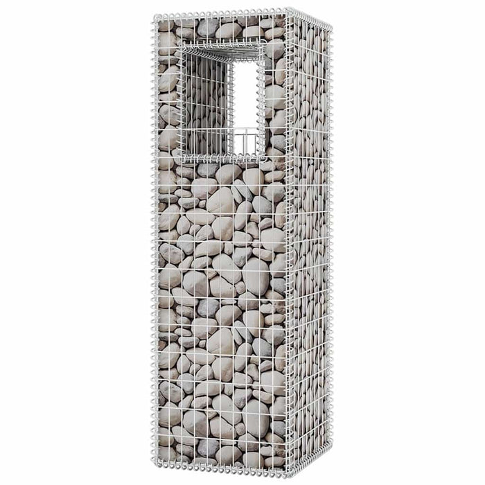Stâlpi coș gabion/jardinieră, 2 buc., 50 x 50 x 160 cm, oțel WALTI
