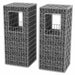 Stâlpi coș gabion/jardiniere din oțel, 2 buc., 50 x 50 x 120 cm - WALTI WALTI