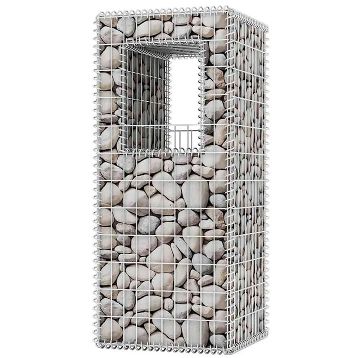 Stâlpi coș gabion/jardiniere din oțel, 2 buc., 50 x 50 x 120 cm - WALTI WALTI