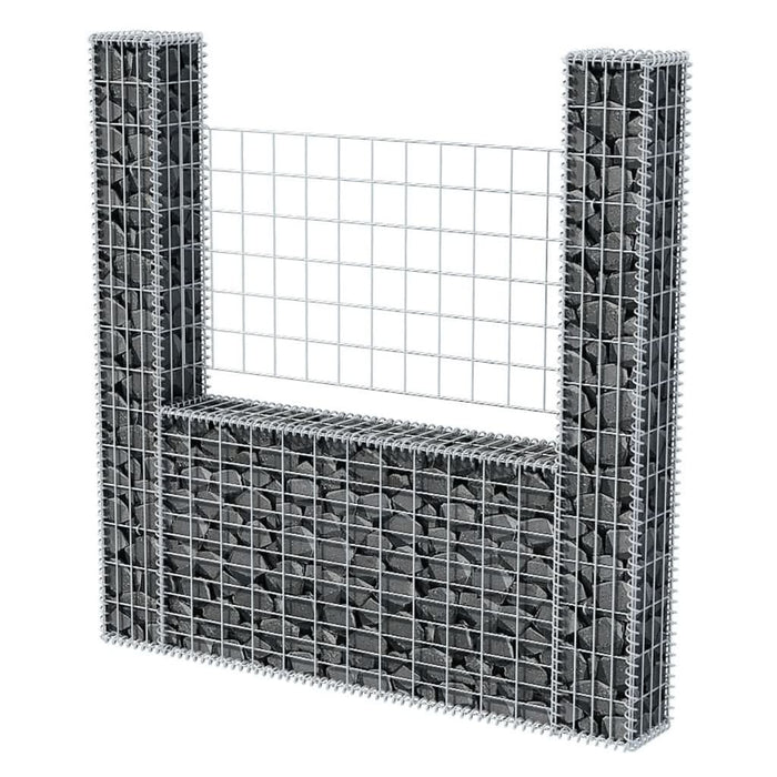 Coș gabion în formă de U, 160 x 20 x 150 cm, oțel galvanizat - WALTI WALTI