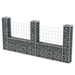 Coș gabion în formă de U, 240 x 20 x 100 cm, oțel galvanizat - WALTI WALTI