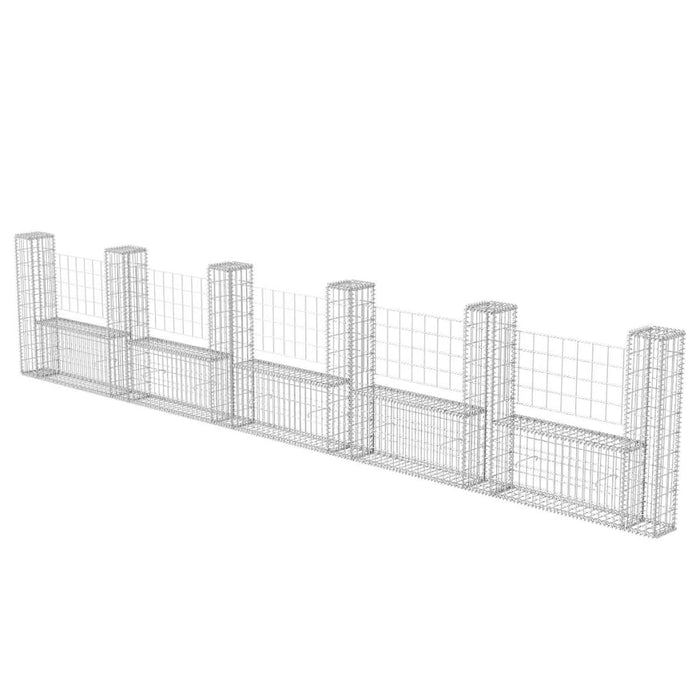 Coș gabion în formă de U, 570 x 20 x 100 cm, oțel galvanizat - WALTI WALTI