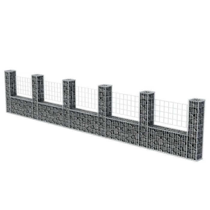 Coș gabion în formă de U, 570 x 20 x 100 cm, oțel galvanizat - WALTI WALTI