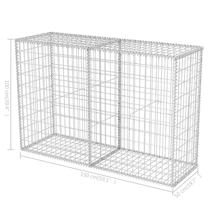 Coș gabion, 150 x 50 x 100 cm, oțel galvanizat - WALTI WALTI