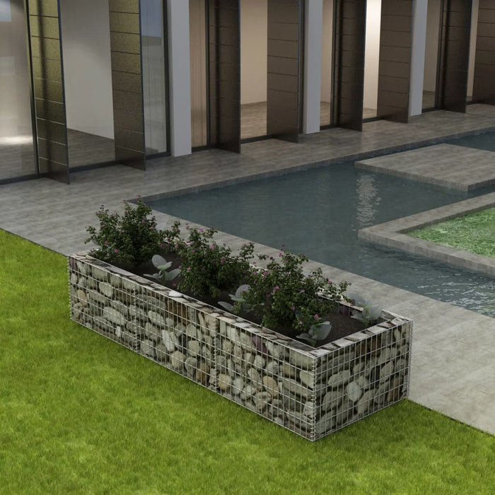 Strat înălțat gabion, 270 x 90 x 50 cm, oțel - WALTI WALTI