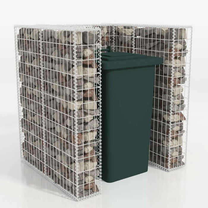 Gabion unic îngrădire pubelă, oțel, 110 x 100 x 120 cm - WALTI WALTI