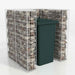 Gabion unic îngrădire pubelă, oțel, 110 x 100 x 120 cm - WALTI WALTI