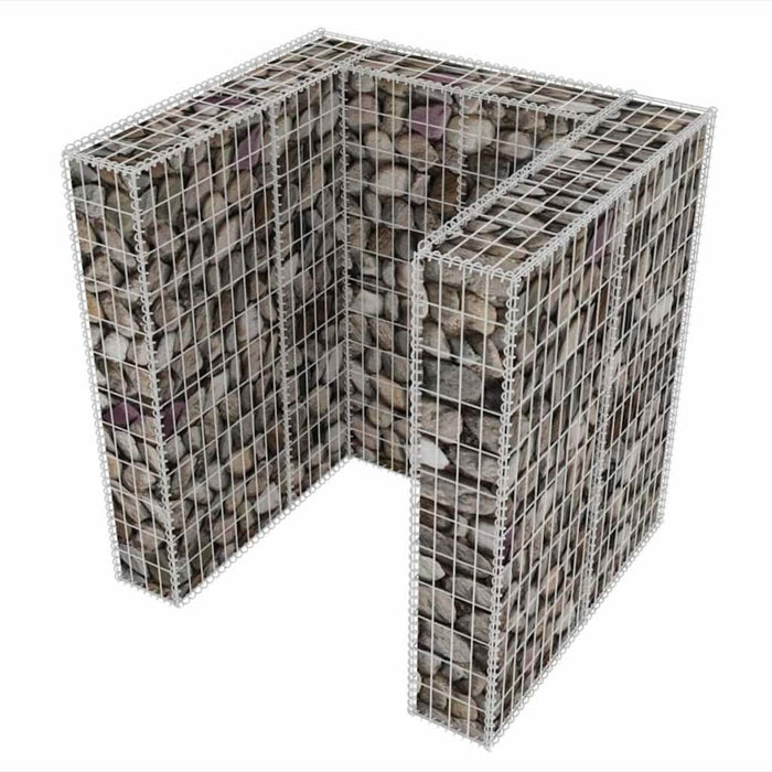 Gabion unic îngrădire pubelă, oțel, 110 x 100 x 120 cm - WALTI WALTI