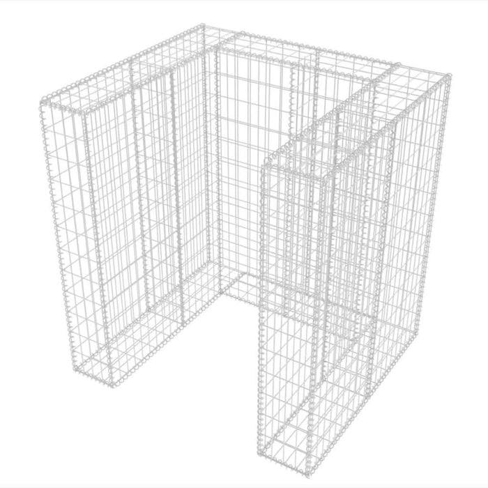 Gabion unic îngrădire pubelă, oțel, 110 x 100 x 120 cm - WALTI WALTI