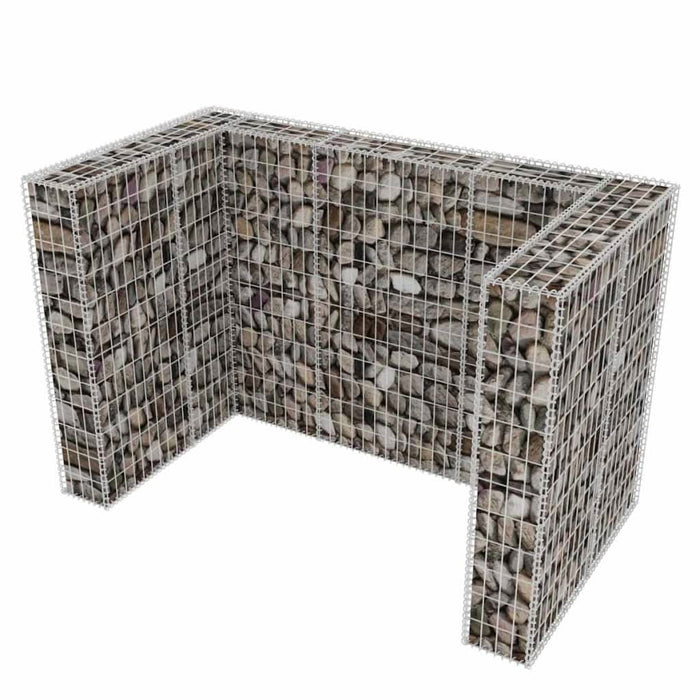 Gabion dublu îngrădire pubelă, oțel, 180 x 100 x 120 cm - WALTI WALTI