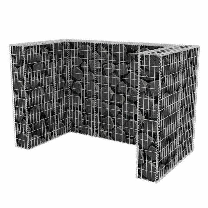 Gabion dublu îngrădire pubelă, oțel, 180 x 100 x 120 cm - WALTI WALTI