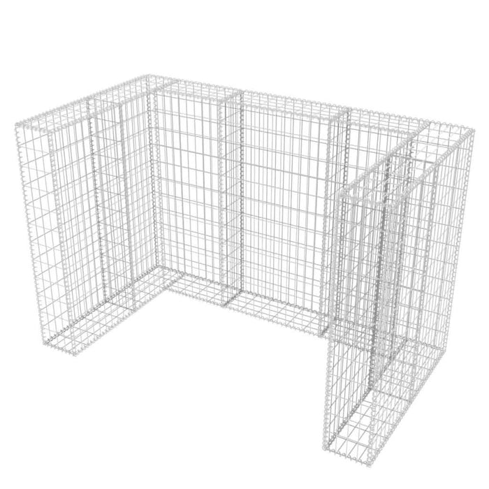 Gabion dublu îngrădire pubelă, oțel, 180 x 100 x 120 cm - WALTI WALTI