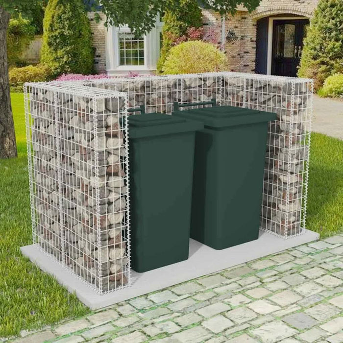 Gabion dublu îngrădire pubelă, oțel, 180 x 100 x 120 cm - WALTI WALTI