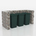 Gabion triplu îngrădire pubelă, oțel, 250 x 100 x 120 cm - WALTI WALTI