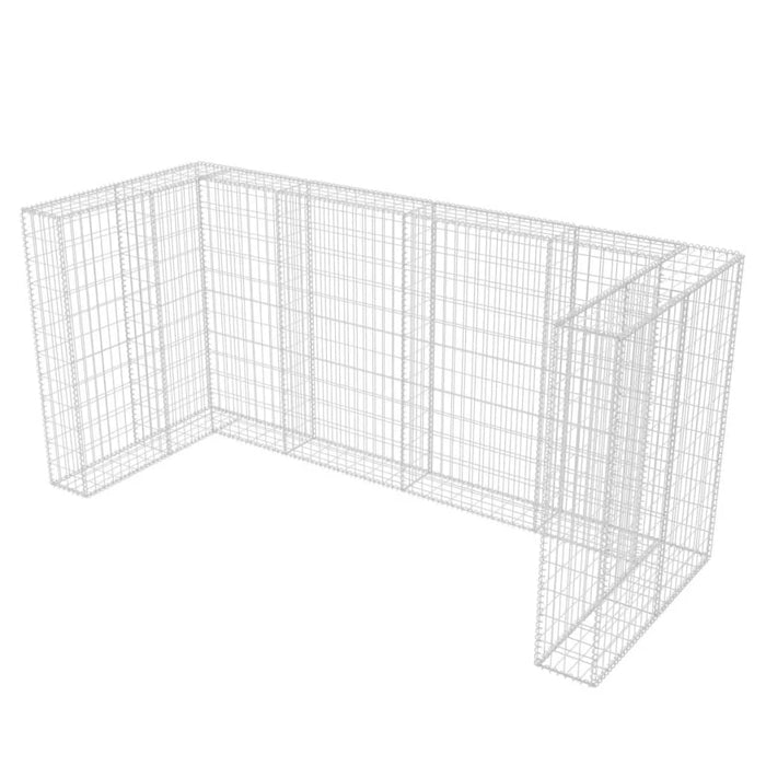 Gabion triplu îngrădire pubelă, oțel, 250 x 100 x 120 cm - WALTI WALTI
