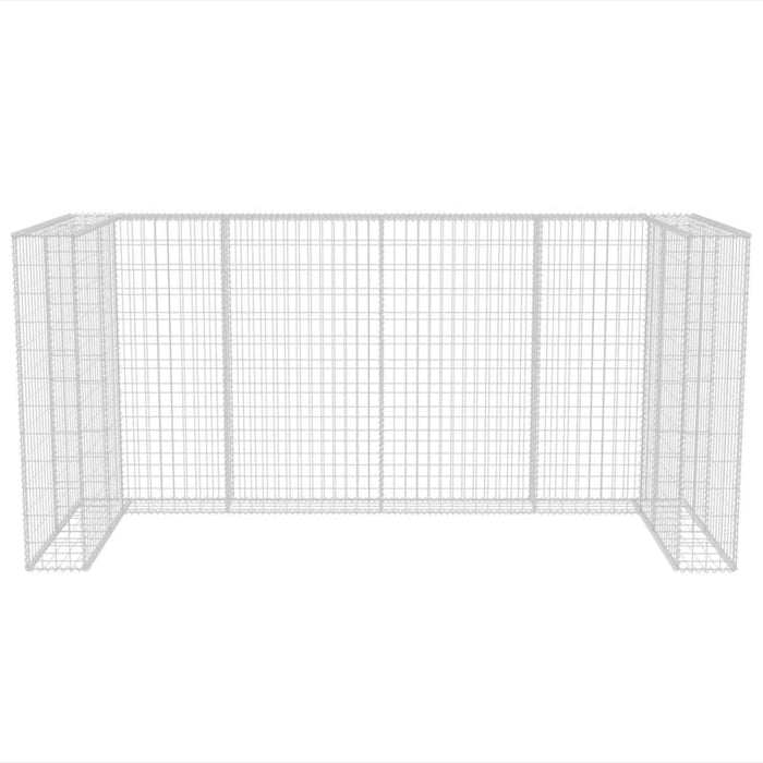 Gabion triplu îngrădire pubelă, oțel, 250 x 100 x 120 cm - WALTI WALTI