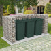 Gabion triplu îngrădire pubelă, oțel, 250 x 100 x 120 cm - WALTI WALTI