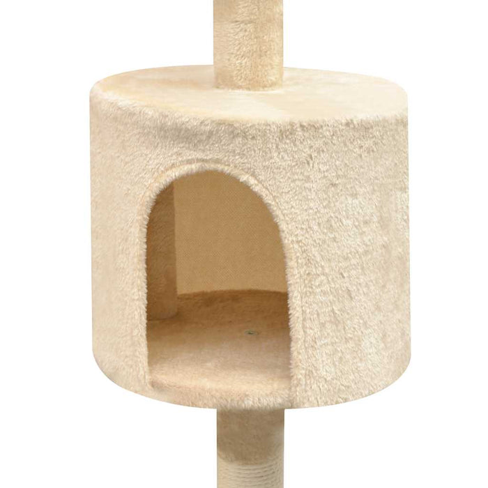 Ansamblu pisici, stâlpi cu funie de sisal, 125 cm, bej - WALTI WALTI
