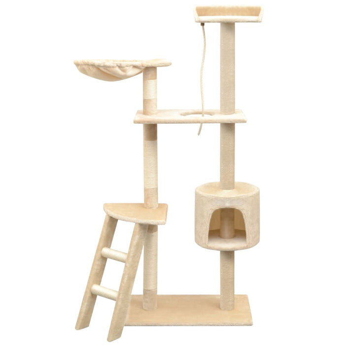 Ansamblu pentru pisici, stâlpi cu funie de sisal, 150 cm, bej - WALTI WALTI